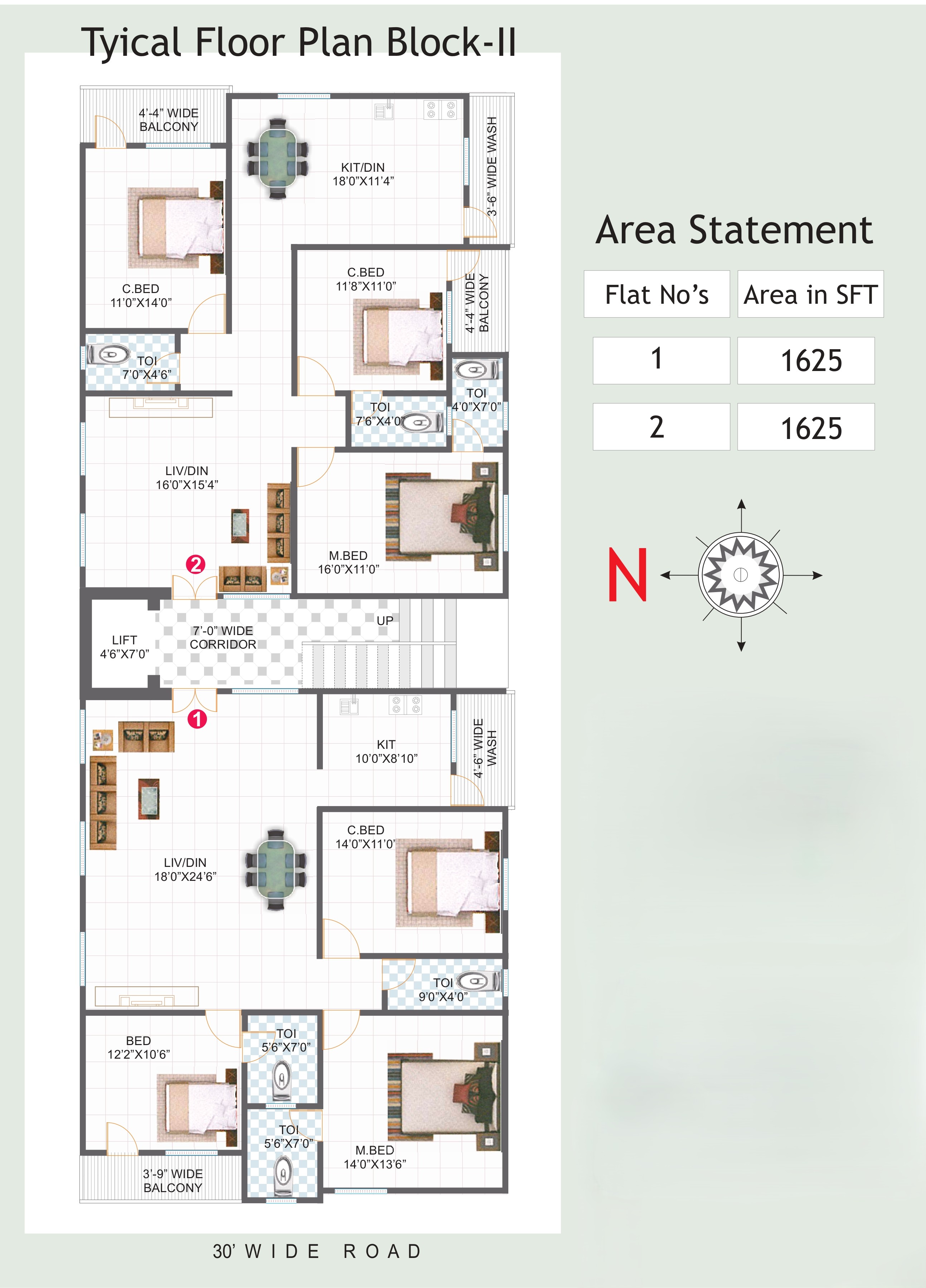 Meghana Homes Block-I & II alternate floor plan